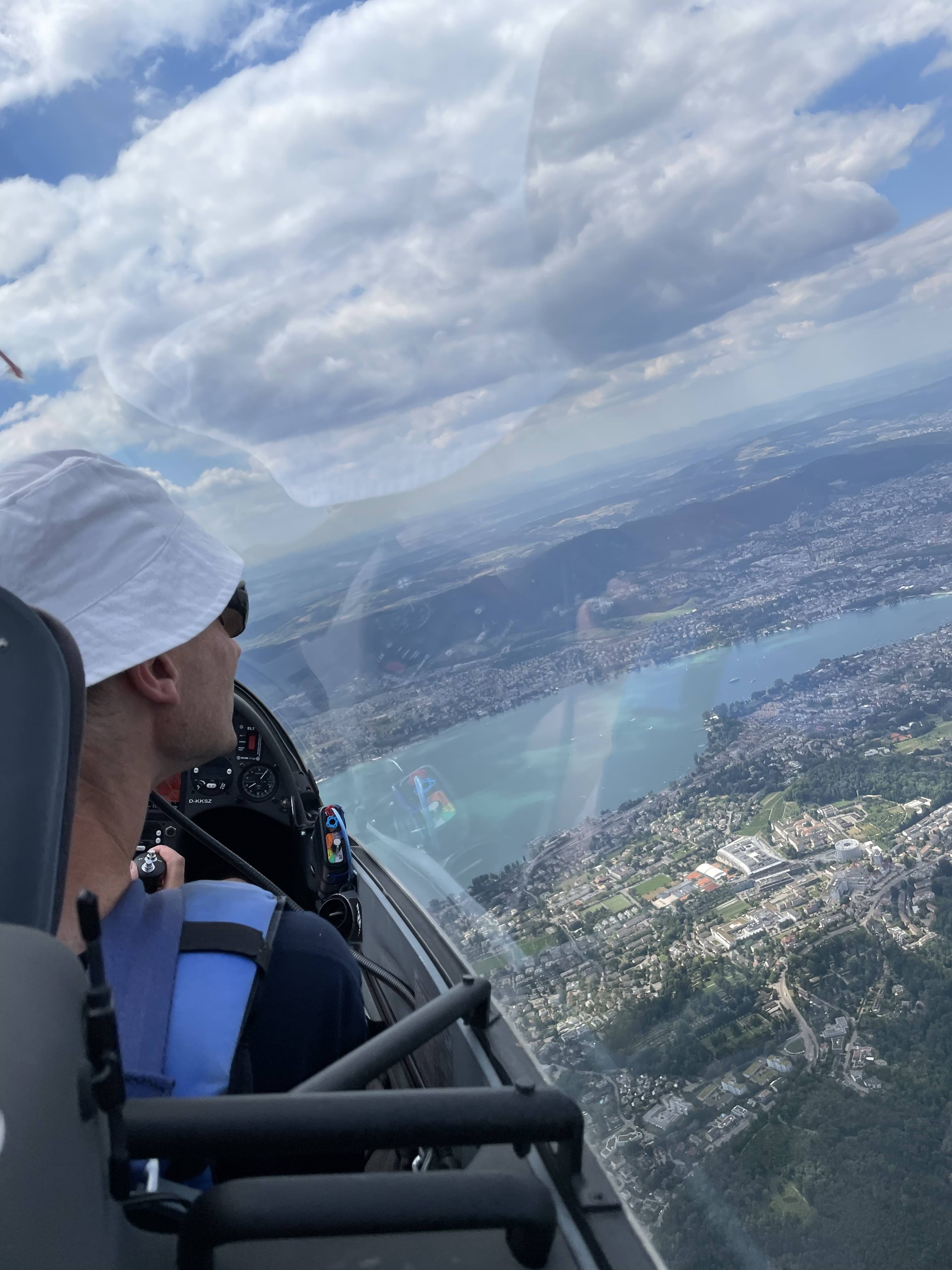 View of Zurich from the glider