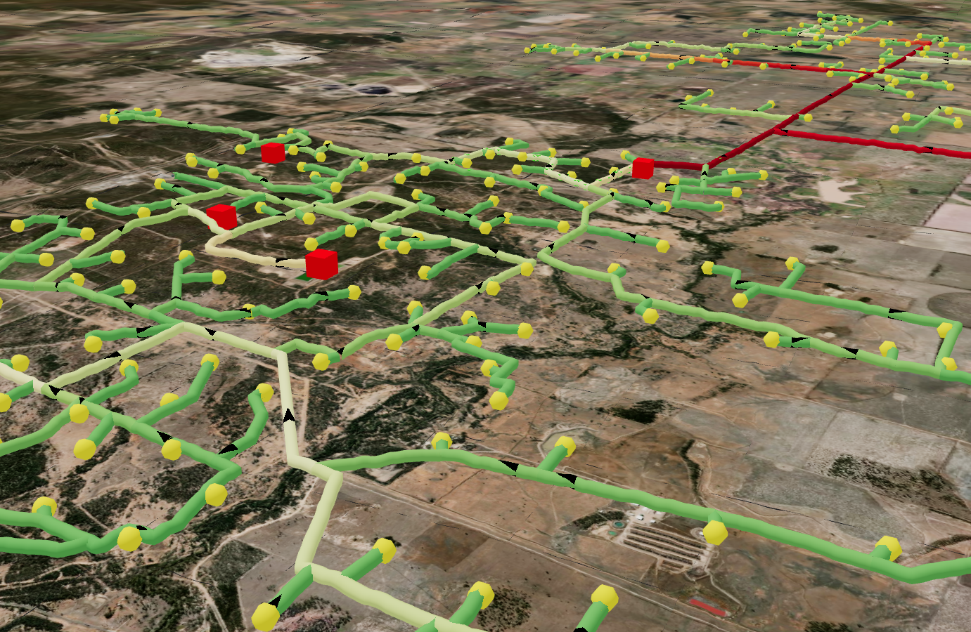 Constructible pipeline package visualization
